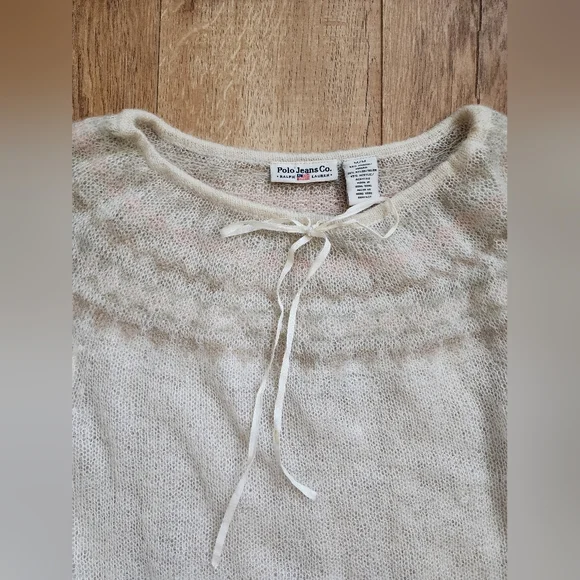 RARE! Vintage 70s Polo Jeans Ralph Lauren Sweater Fair Isle Mohair Wool M